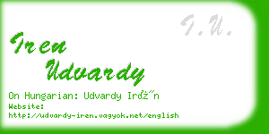 iren udvardy business card